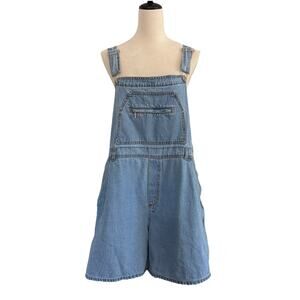 Crossroads Denim Shortalls Womens XL 100% Cotton Y2K Cowgirl Western Festival